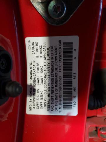 2016 HONDA CIVIC EX - 2HGFC2F79GH561533