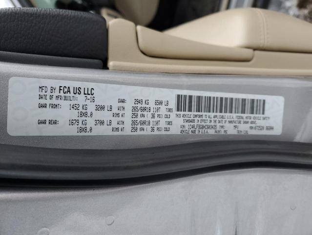 2017 JEEP GRAND CHER - 1C4RJFBG8HC603435