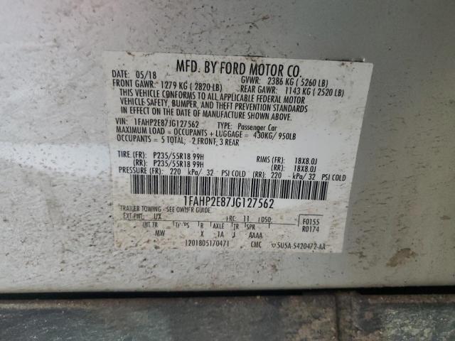 2018 FORD TAURUS SEL - 1FAHP2E87JG127562