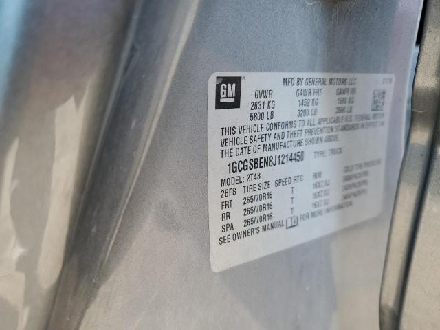 2018 CHEVROLET COLORADO - 1GCGSBEN8J1214450