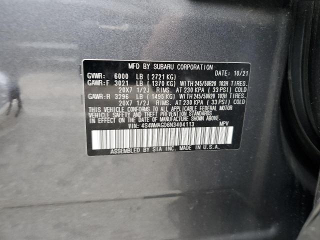 2022 SUBARU ASCENT ONY 4S4WMAGD6N3404113