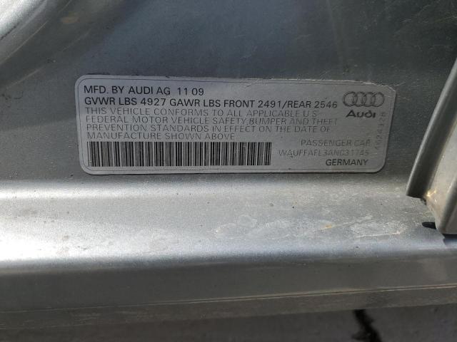 2010 AUDI A4 PREMIUM - WAUFFAFL3AN031745