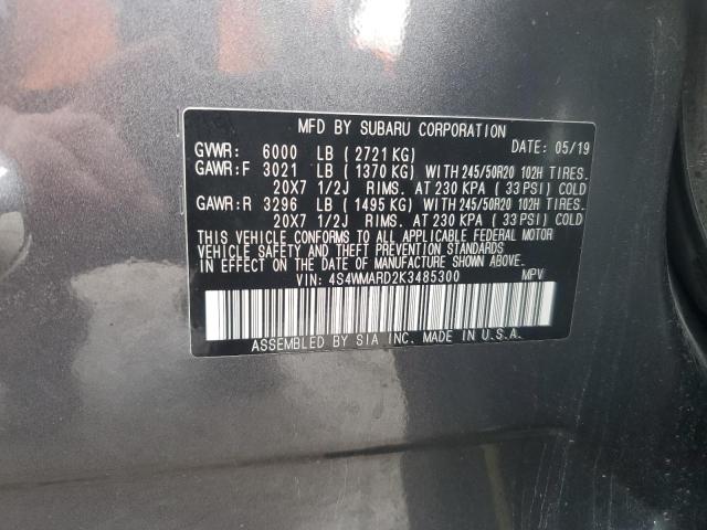 2019 SUBARU ASCENT TOU 4S4WMARD2K3485300