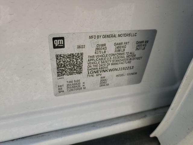 2022 CHEVROLET TRAVERSE H 1GNEVNKW0NJ192213