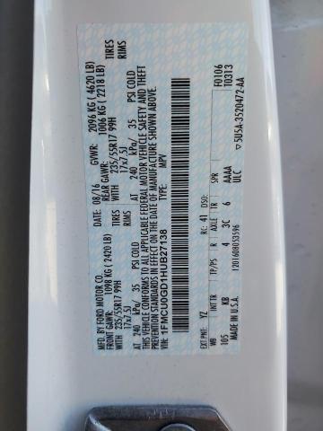 2017 FORD ESCAPE SE - 1FMCU0GD1HUB27138