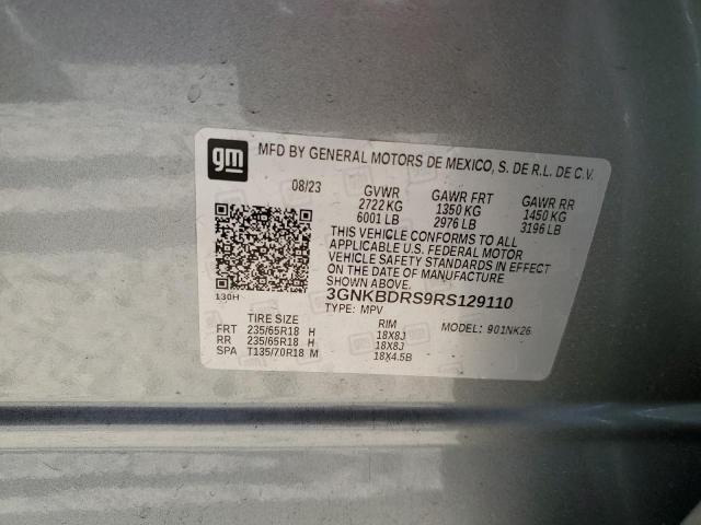 3gnkbdrs9rs129110 - 2024 Chevrolet blazer 3lt - #49111065