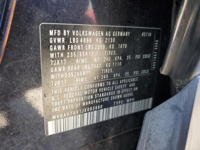 2018 VOLKSWAGEN TIGUAN LIM WVGAV7AX1JK003680