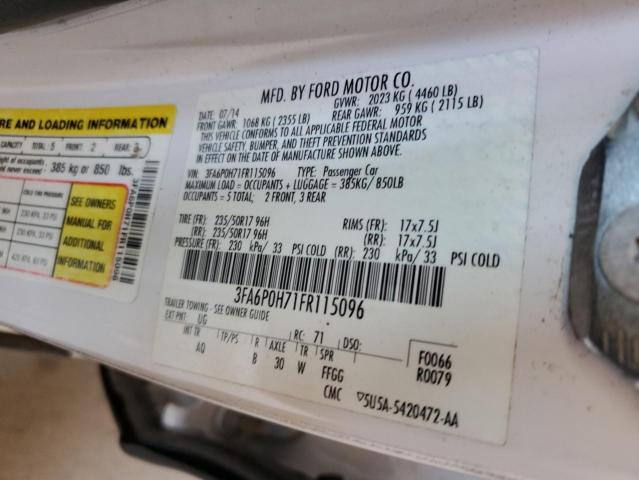 2015 FORD FUSION SE - 3FA6P0H71FR115096