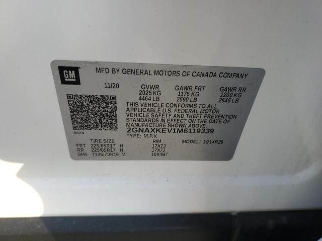 2021 CHEVROLET EQUINOX LT - 2GNAXKEV1M6119339