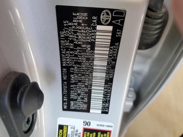 2015 TOYOTA COROLLA L - 2T1BURHE7FC421052