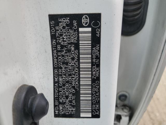 2015 TOYOTA PRIUS - JTDKN3DU0F0479926