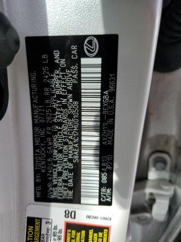 2021 LEXUS ES 300H LU 58AEA1C17MU010508