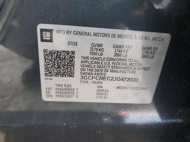 2018 CHEVROLET SILVERADO - 3GCPCREC2JG472033