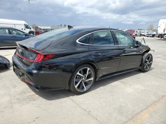HYUNDAI SONATA SEL 2021 black  gas 5NPEJ4J2XMH132637 photo #4