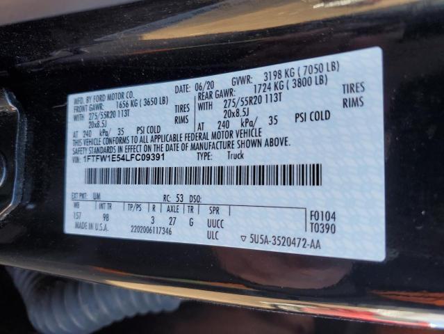 2020 FORD F150 SUPER - 1FTFW1E54LFC09391