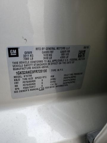 2015 GMC YUKON SLE 1GKS2AKC9FR728196