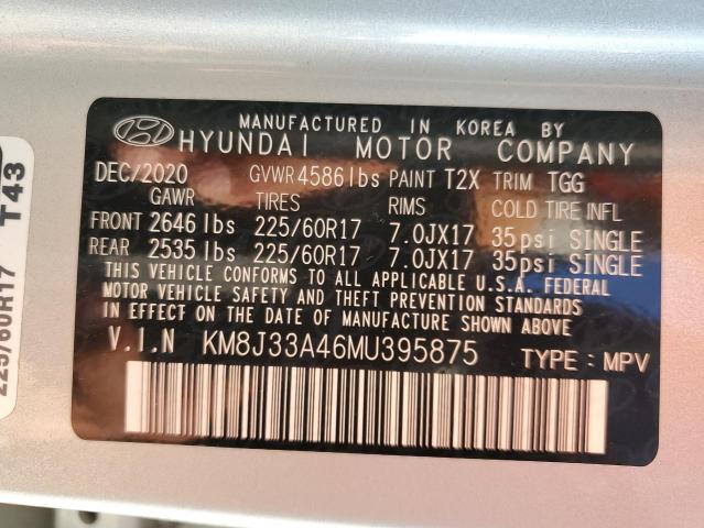 2021 HYUNDAI TUCSON LIM - KM8J33A46MU395875