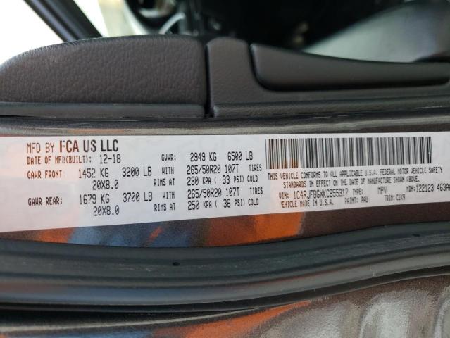 2019 JEEP GRAND CHER - 1C4RJFBGXKC655317