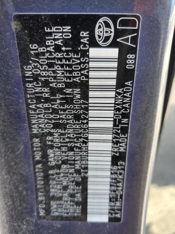 2016 TOYOTA COROLLA L - 2T1BURHE7GC642717
