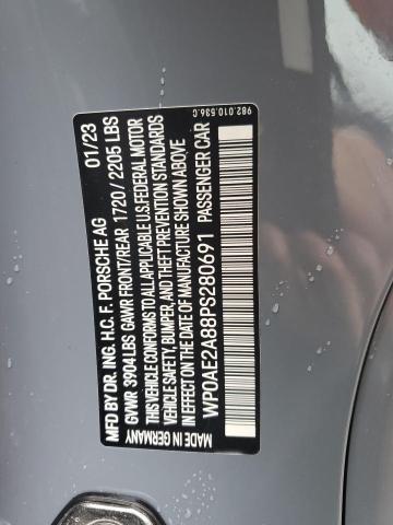 2023 PORSCHE CAYMAN GT4 WP0AE2A88PS280691