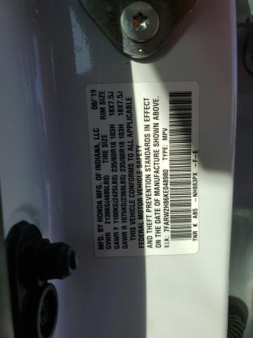 2019 HONDA CR-V EXL - 7FARW2H86KE048980