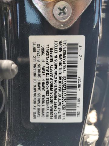 2015 HONDA CIVIC SE 19XFB2F77FE287728