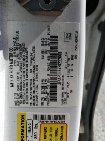 2015 FORD FUSION SE - 3FA6P0H79FR222008