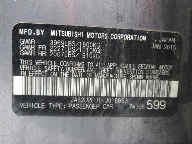 2015 MITSUBISHI LANCER ES JA32U2FU1FU016663