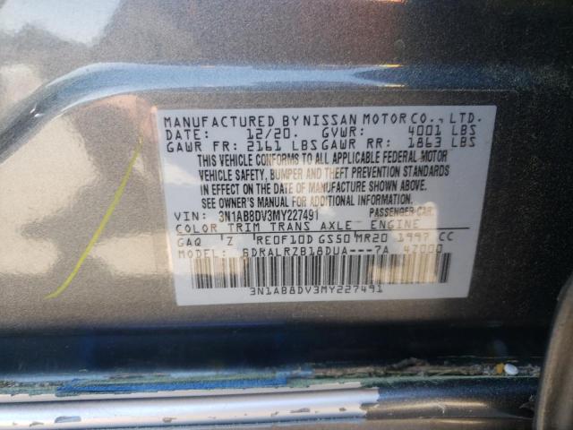 2021 NISSAN SENTRA SR - 3N1AB8DV3MY227491