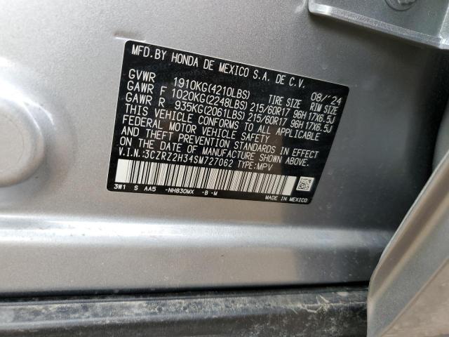 2025 HONDA HR-V LX - 3CZRZ2H34SM727062