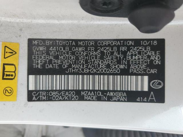 2019 LEXUS UX 200 JTHY3JBH2K2002650