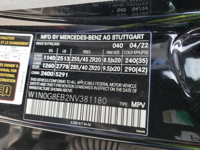 2022 MERCEDES-BENZ GLC 300 4M - W1N0G8EB2NV381180