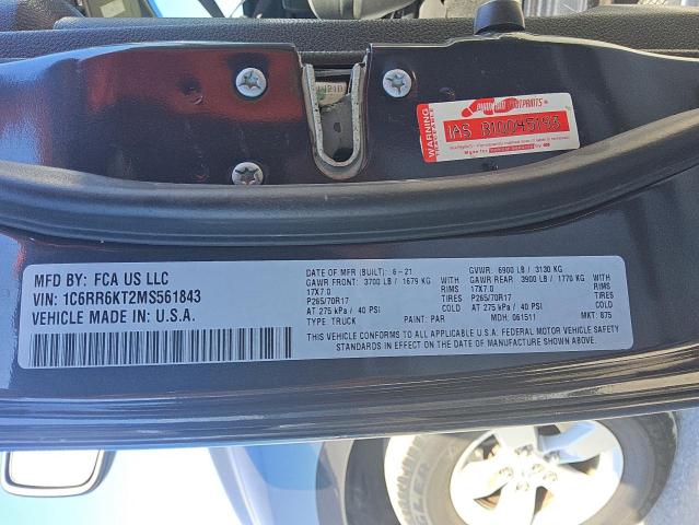 2021 RAM 1500 CLASS - 1C6RR6KT2MS561843