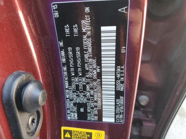 2015 TOYOTA HIGHLANDER - 5TDDKRFHXFS201178