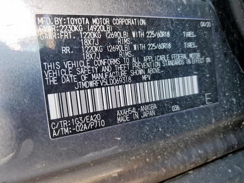2020 TOYOTA RAV4 LIMIT - JTMDWRFV5LD069318