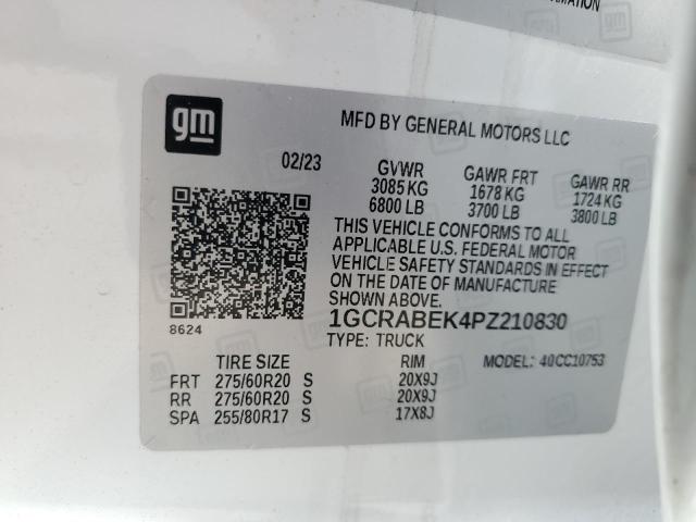 2023 CHEVROLET SILVERADO - 1GCRABEK4PZ210830