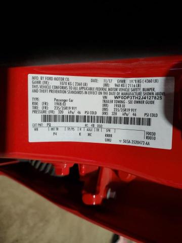 2018 FORD FOCUS RS WF0DP3TH2J4127825