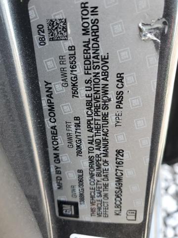 2021 CHEVROLET SPARK 1LT - KL8CD6SA9MC716726