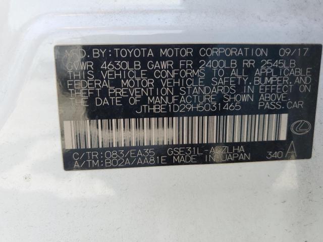 2017 LEXUS IS 350 JTHBE1D29H5031465