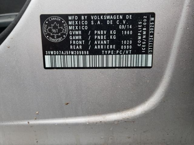 2015 VOLKSWAGEN JETTA SE - 3VWD07AJ5FM209898
