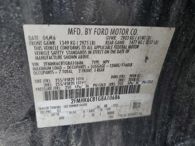 2016 FORD FLEX SEL - 2FMHK6C81GBA10686