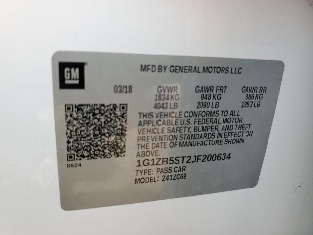 2018 CHEVROLET MALIBU LS - 1G1ZB5ST2JF200634