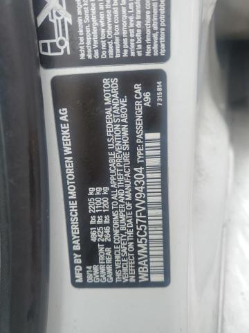 2015 BMW X1 XDRIVE3 WBAVM5C57FVV94304
