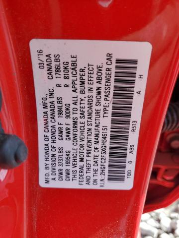 2016 HONDA CIVIC LX - 2HGFC2F5XGH546151