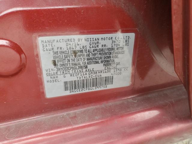 2016 NISSAN VERSA NOTE - 3N1CE2CP8GL399758