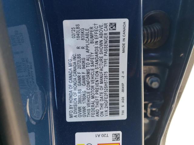 2025 HONDA CIVIC SPOR - 2HGFE2F52SH572875