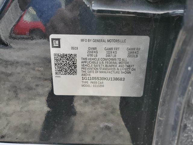 2019 CHEVROLET IMPALA PRE - 1G1105S30KU138683