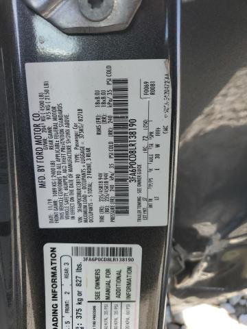 2020 FORD FUSION SEL - 3FA6P0CD8LR138190