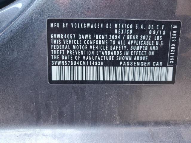 2019 VOLKSWAGEN JETTA S 3VWN57BU4KM114936