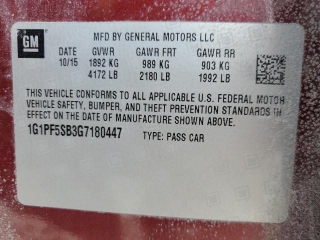 2016 CHEVROLET CRUZE LIMI - 1G1PF5SB3G7180447